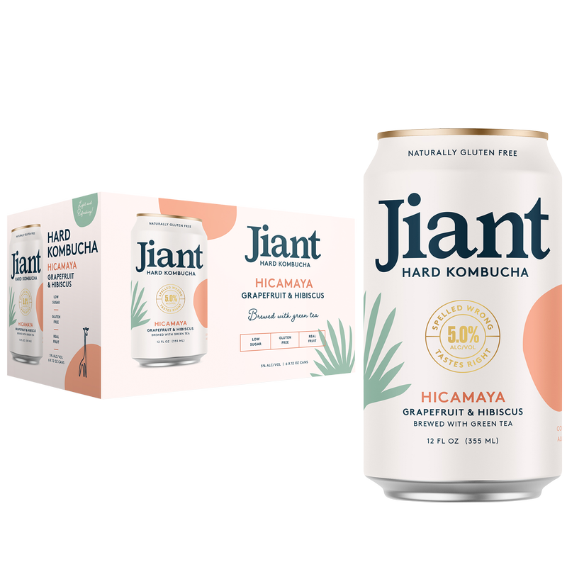 Jiant Hard Kombucha Hicamaya Grapefruit & Hibiscus (6PKC 12 OZ)