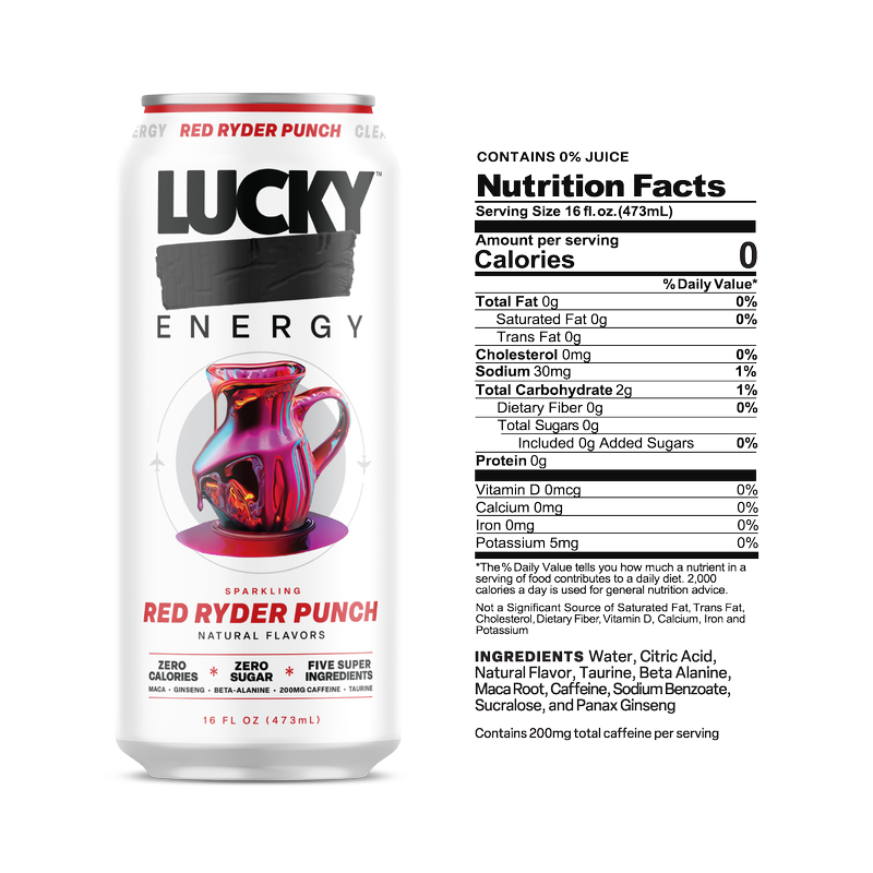 Lucky Energy Red Ryder Punch 16oz Can