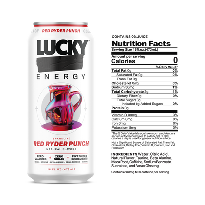 Lucky Energy Red Ryder Punch 16oz Can