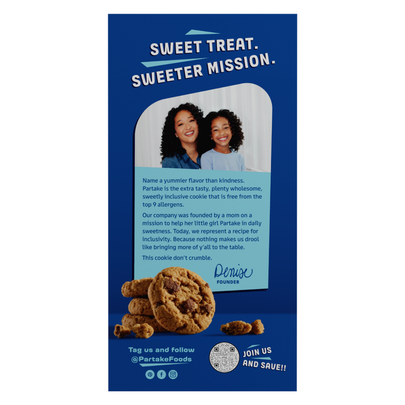 Partake Gluten Free Vegan Crunchy Chocolate Chip Cookies 5.5oz