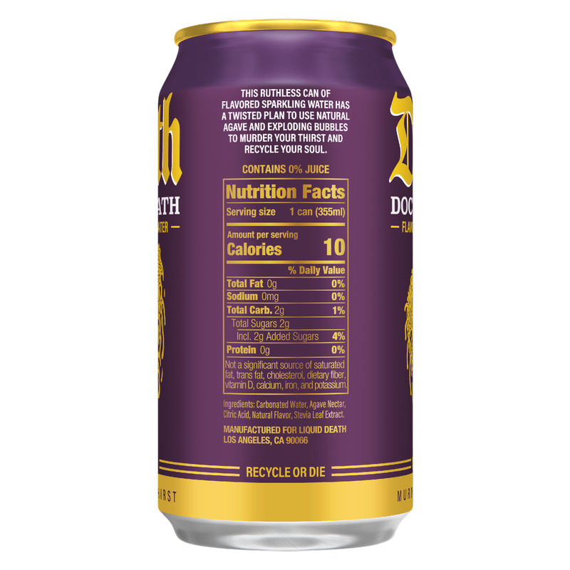 Liquid Death Dr. Death Sparkling Water 12pk 12oz Can