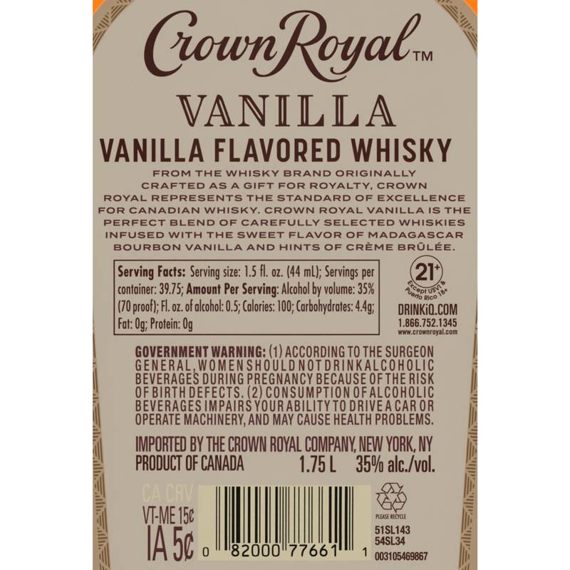Crown Royal Vanilla Whiskey 1.75L