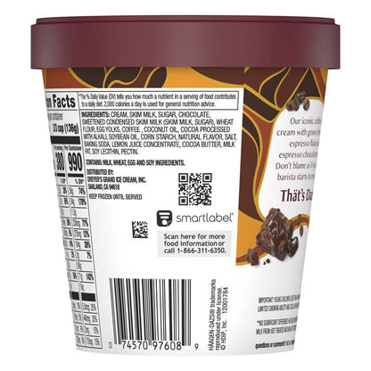 Haagen-Dazs Coffee Chocolate Brownie Ice Cream, 14oz.