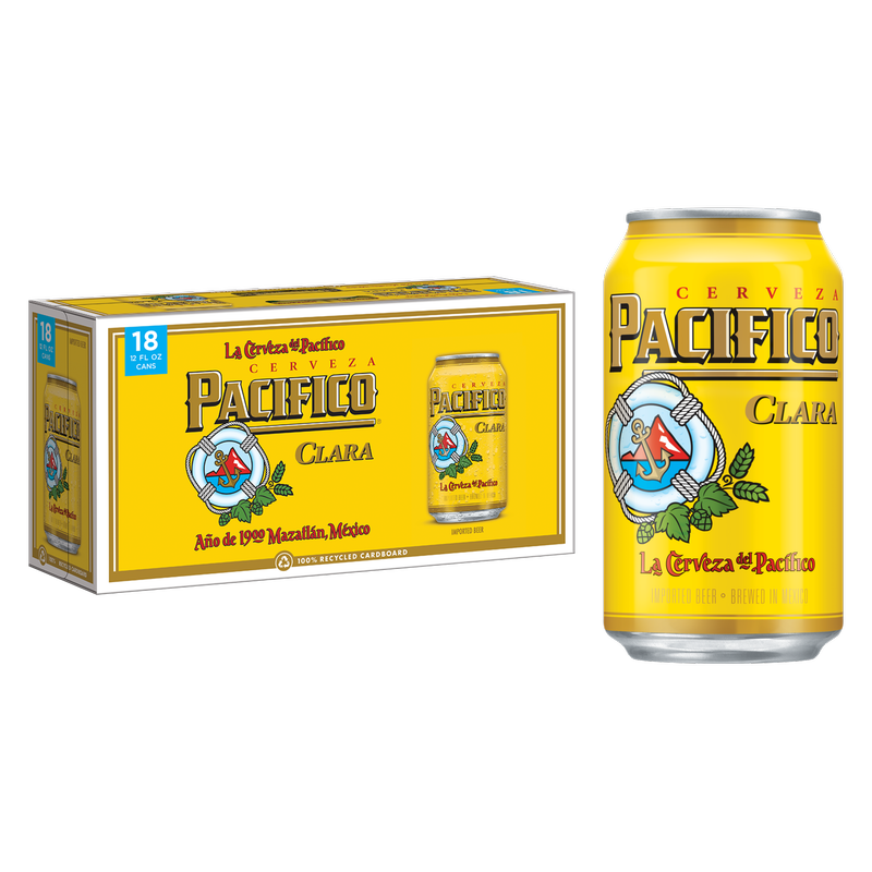 Pacifico 18pk 12oz Cans 4.4% ABV