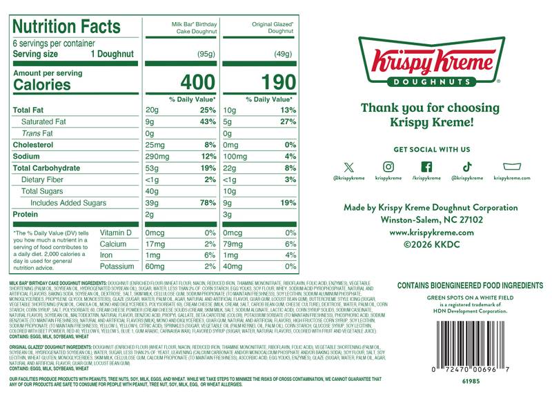 Krispy Kreme® x Milk Bar® Assorted Doughnuts