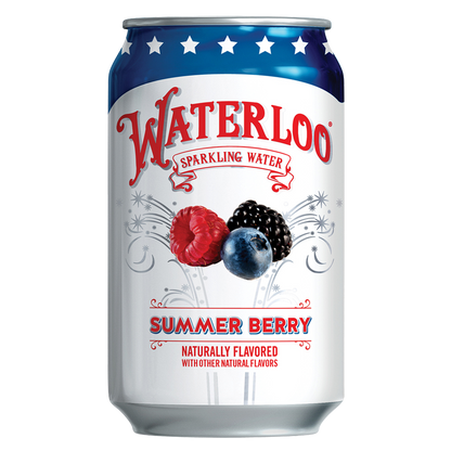 Waterloo Summer Berry Sparkling Water 12oz can