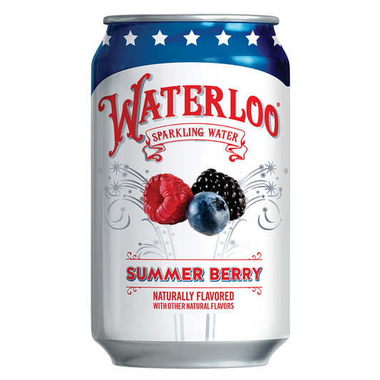 Waterloo Summer Berry Sparkling Water 12oz can
