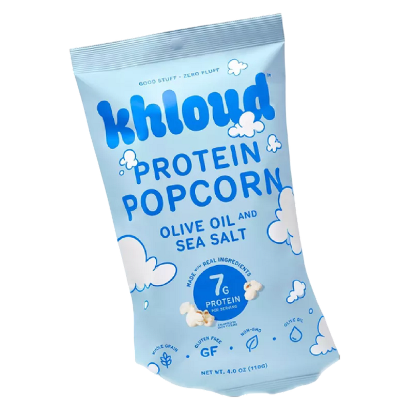 Khloud Protein Popcorn – Olive Oil and Sea Salt, 4oz