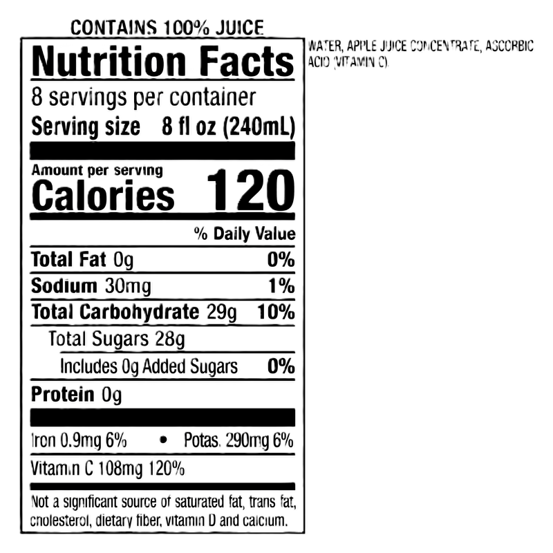 Mott's 100% Apple Juice 64oz Btl