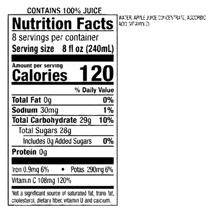 Mott's 100% Apple Juice 64oz Btl