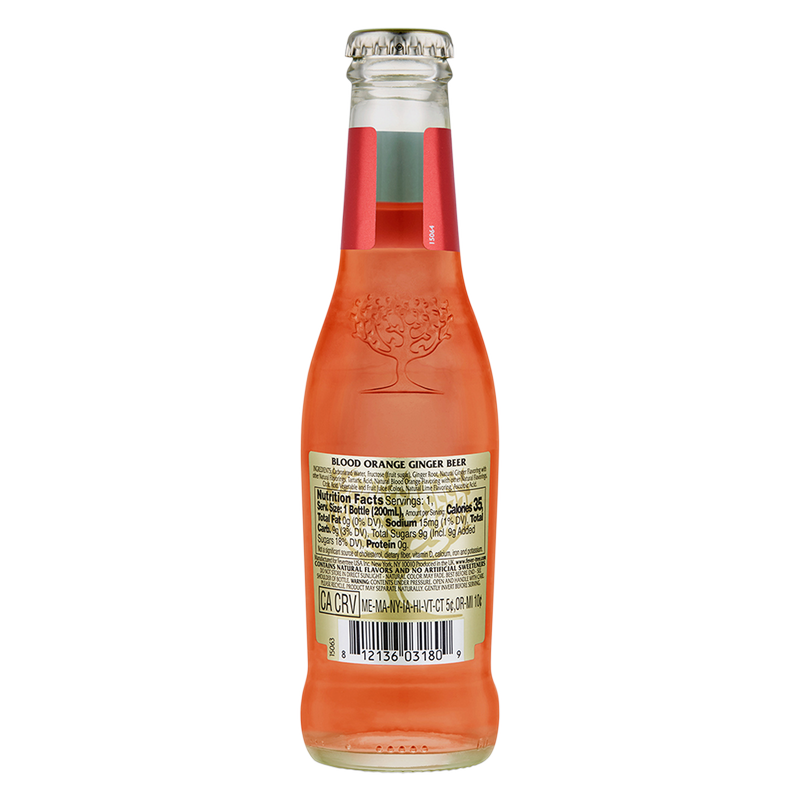 Fever-Tree Blood Orange Ginger Beer 4pk 200ml Glass Bottle