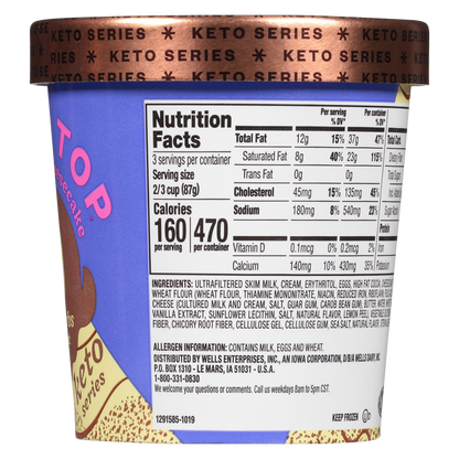 Halo Top Keto Chocolate Cheesecake Ice Cream Pint