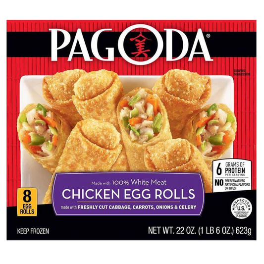 Pagoda Frozen 100% White Meat Chicken Egg Rolls 8ct 22oz