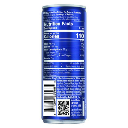 Red Bull Energy Drink The Blue Edition Blueberry 8.4oz Can