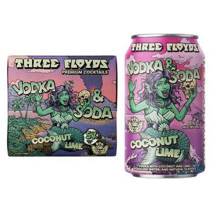 Three Floyds Vodka Soda Coconut & Lime 4pk 12oz Can 5% ABV