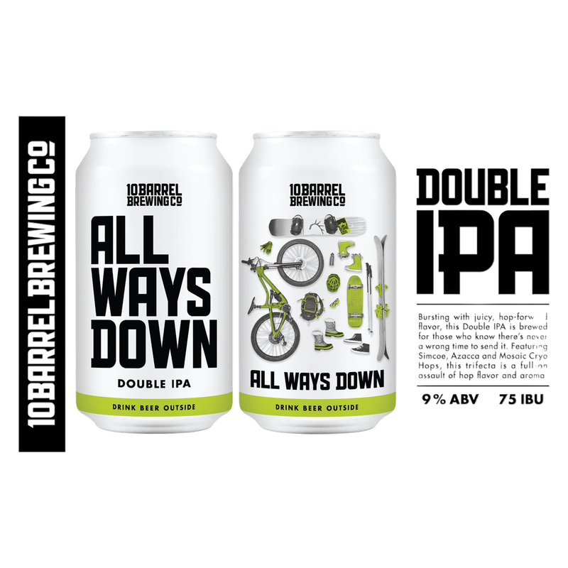 10 Barrel All Ways Down Double IPA 6pk 12oz Can 9.0% ABV