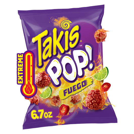 Takis Fuego Pop! Spicy Popcorn Sharing Size Bag 6.7oz
