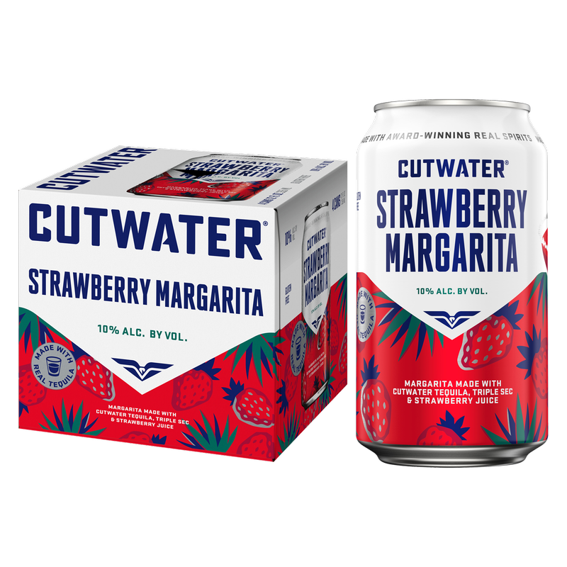 Cutwater Tequila Strawberry Margarita 4pk 12oz 10% ABV