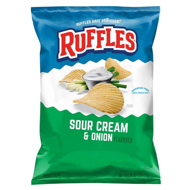 Ruffles Sour Cream & Onion Potato Chips 8oz