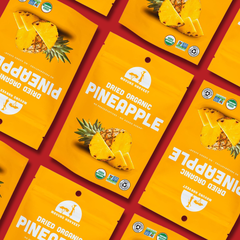 Mavuno Harvest Organic Unsweetened Dried Pineapple, 2oz