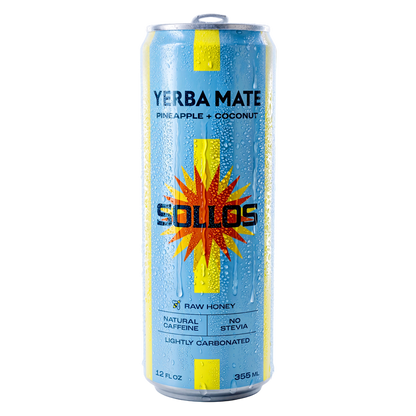Sollos Yerba Mate Pineapple Coconut 12oz Can