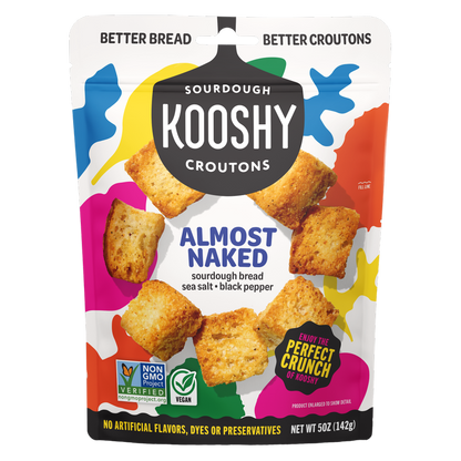 Kooshy Croutons Almost Naked Croutons, 5oz