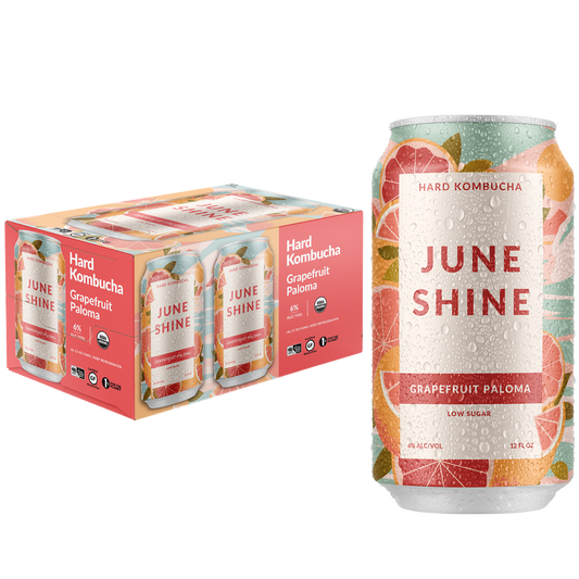 JuneShine Grapefruit Paloma Hard Kombucha 6pk 12oz Can 6.0% ABV