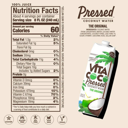 Vita Coco Extra Coconut Water 1L Ctn
