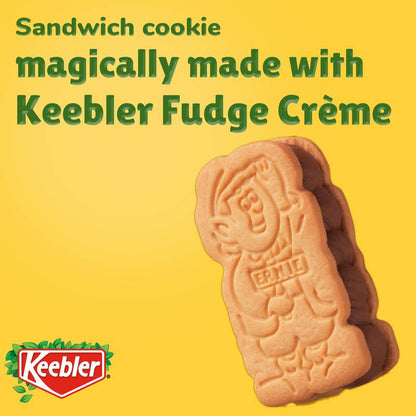Keebler E.L. Fudge Double Stuffed Elfwich Cookies, Sandwich Cookies Stuffed with Crème Filling, 12 oz