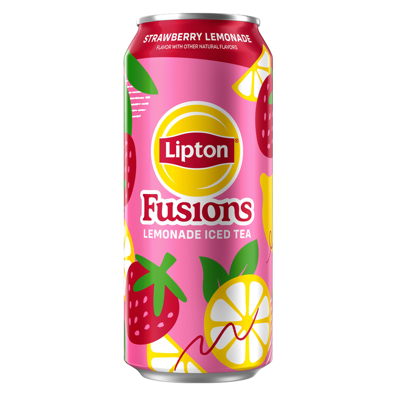 Lipton Fusions Strawberry Lemonade 16oz Can