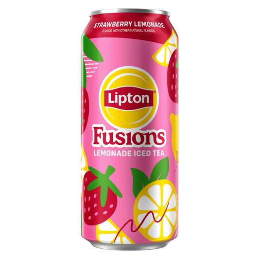 Lipton Fusions Strawberry Lemonade 16oz Can