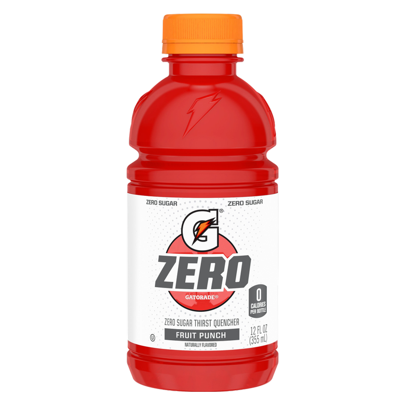 Gatorade G Zero Fruit Punch 12pk 12oz Btl