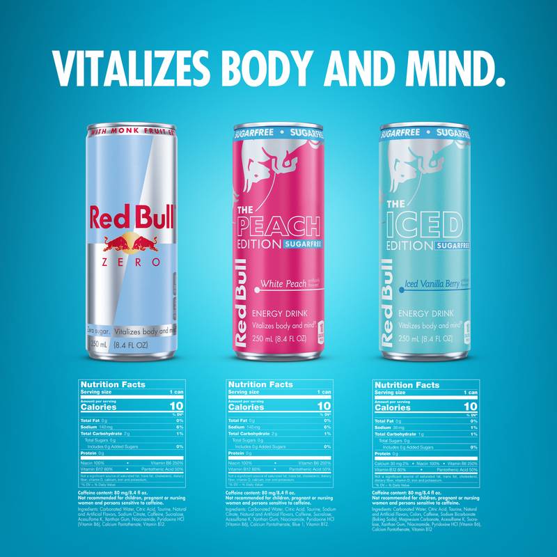 Red Bull Zero Sugar Variety Pack 12pk 8.4oz Can