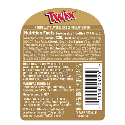 Victor Allen Twix Iced Coffee 13.7oz Btl