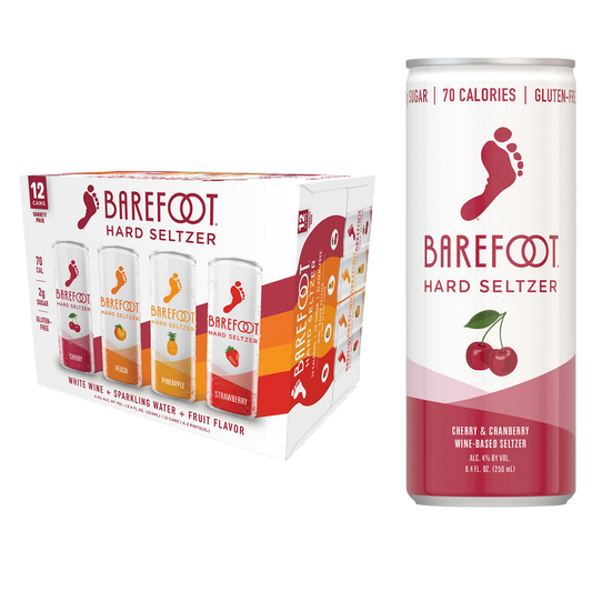 Barefoot Hard Seltzer Variety Pack 12pk 8oz Can