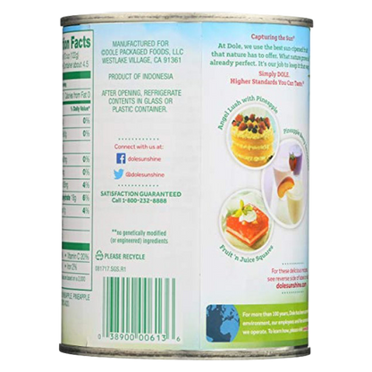 Dole Crushed Pineapple, 20oz.