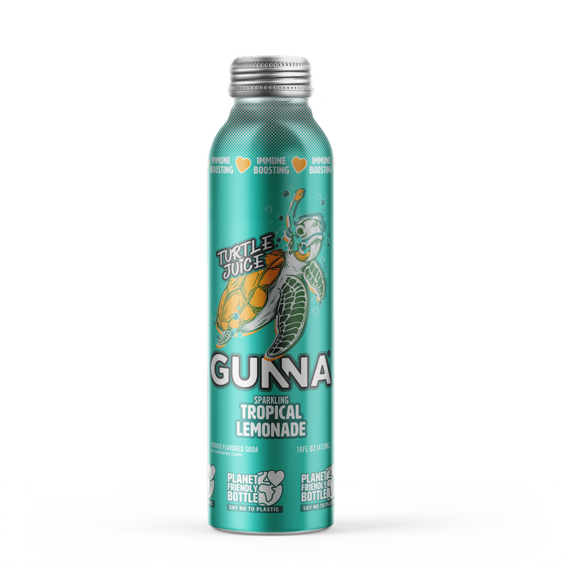 Gunna Immune Boosting Sparkling Tropical Lemonade 16oz Aluminium Btl