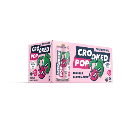 Crooked Pop Organic Cherry Lime Hard Soda 8pk 12oz Can
