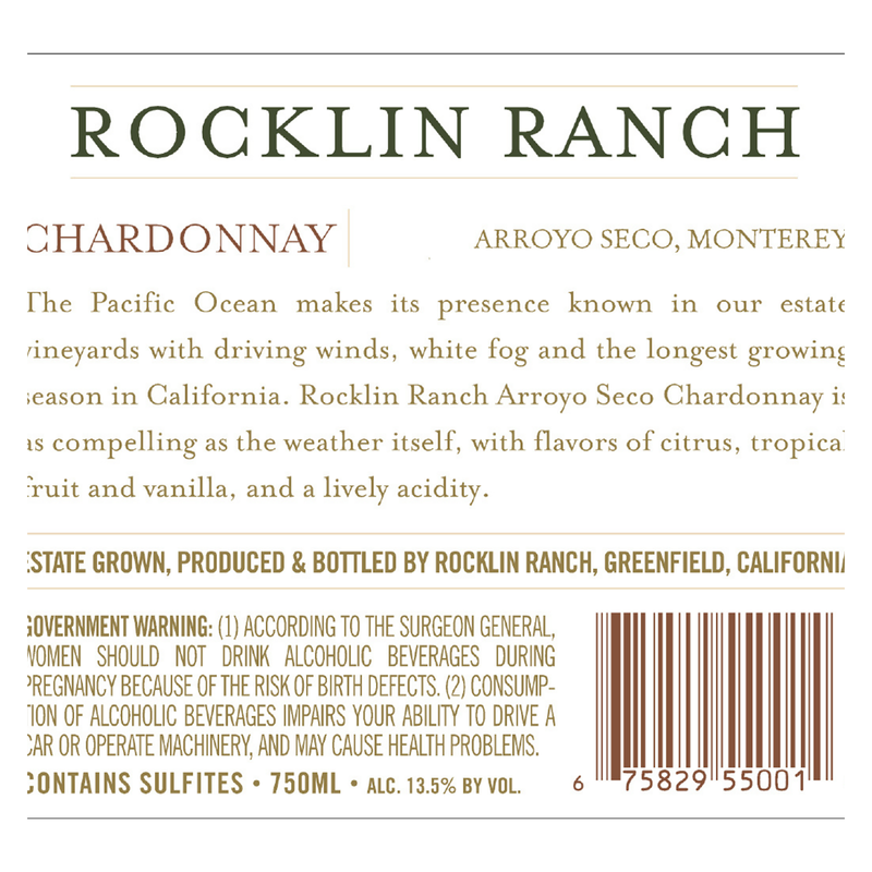 Rocklin Ranch Chardonnay 750ml