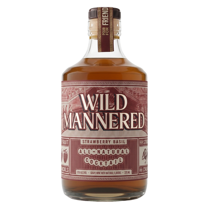 Wild Mannered Strawberry Basil Cocktail 375ml