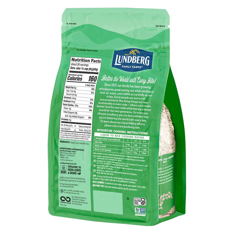 Lundberg Family Farms Organic Long Grain White Rice 2lbs