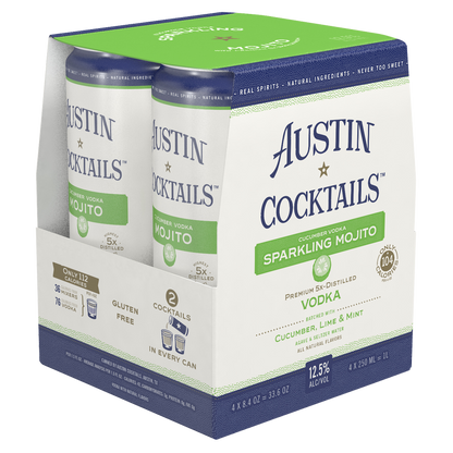 Austin Cocktails Cucumber Vodka Sparkling Mojito 4pk 250ml Can 12.5% ABV