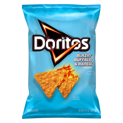 Doritos Tortilla Chips Blazin’ Buffalo & Ranch Flavored 9.25oz
