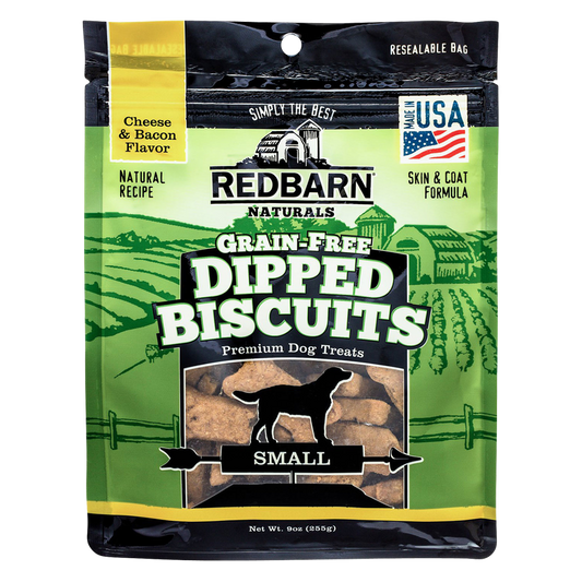 Red Barn Grain Free Dipped Small Cheese and Bacon Dog Biscuits 9oz