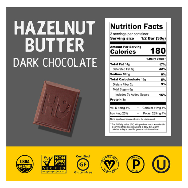 Hu Hazelnut Butter Dark Chocolate Bar 2.1oz