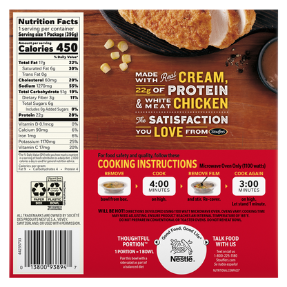 Stouffer's Frozen BowlFull Fried Chicken & Mashed Potato Meal 13.5oz