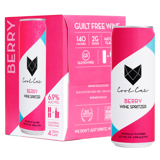 Cool Cat Berry Wine Spritzer 4pk 355ml Can 6.9% ABV