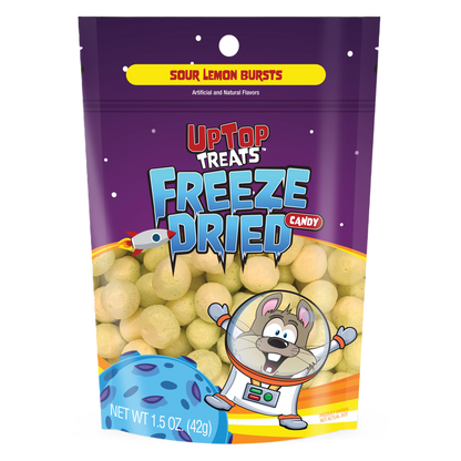 UpTop Treats Freeze Dried Sour Lemon Bursts, 1.5oz