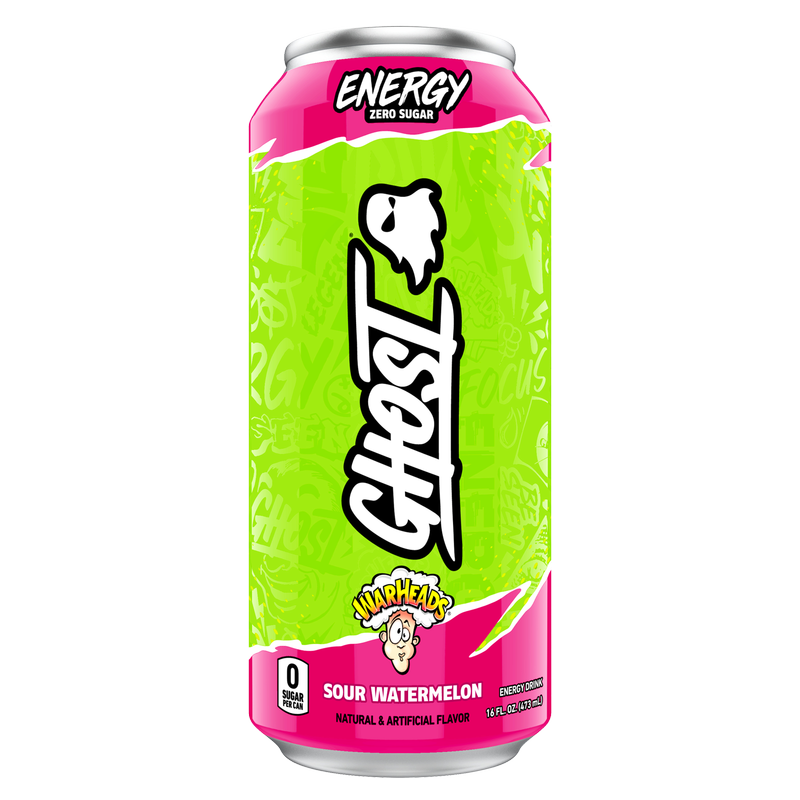 GHOST® Energy Warheads Sour Watermelon 16oz Can