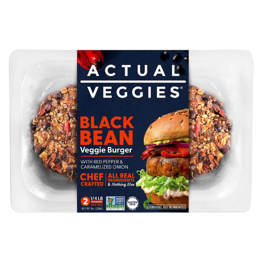 Actual Veggies Black Bean Protein Veggie Burger 2ct